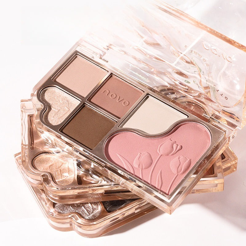 NOVO Тени для век 6 оттенков DREAMY STAR 6-COLOR  EYESHADOW